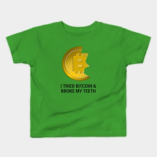 Bitcoin Teeth (light) Kids T-Shirt